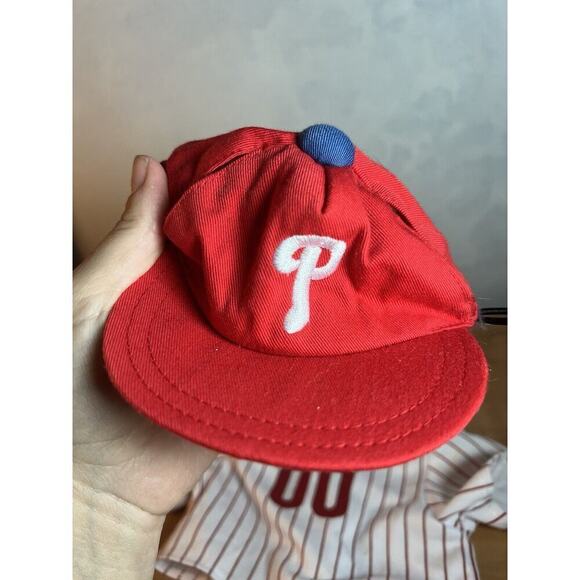 Build A Bear Phillies Baseball Player Outfit Uniform With Red Baseball Cap - Picture 8 of 9